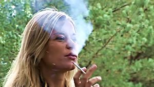Smoking And Drinking Girl Goes Piss