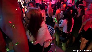 Stripping Guys In The Club Get Their Cocks Sucked By Hotties