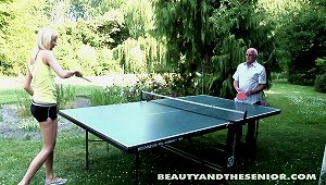 After Smashing A Perfect Shot At The Table Lady Is Tempted To See If He Will Nail Her Pussy With The Same Perfection