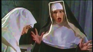Two Horny Nuns Toy Each Others Pussies In A Convent