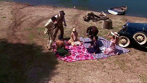 Big Tit Bitches Pleasing Their Men In A Hot Orgy Outdoors