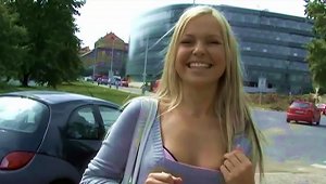 Lovely Blonde  S And Takes  On Her Tits In
