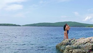 Couple On A Romantic Beach Vacation Has Sex By The Ocean