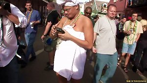 Curvaceous Cowgirl Flaunts Her Nice Tits After A Street Party