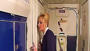 Sex Story In The Plane Gets The Stewardess Sexcited
